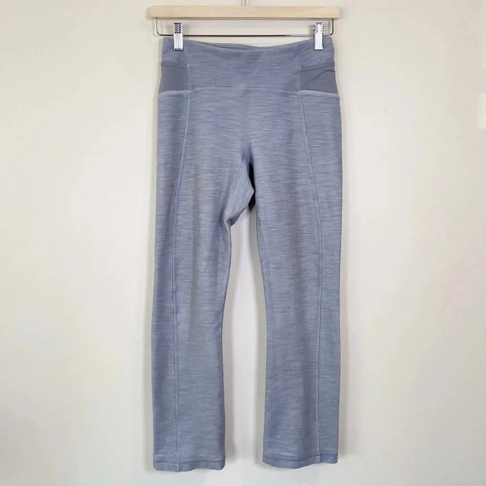 LULULEMON | RIDE ON CROP REFLECTIVE GREY SLUB  DENIM - Picture 2 of 14